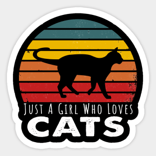 Just A Girl Who Loves Cats Sticker